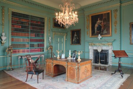 Temple Newsam - Mr Wood's library with Chippendale furniture-web